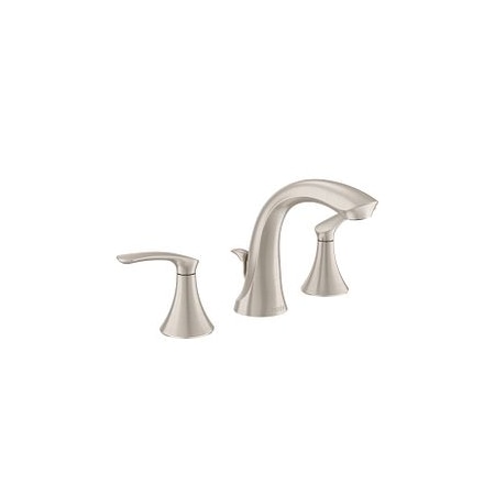 Moen Spot Resist Brushed Nickel Two-Handle High Arc Bathroom Faucet WS84551SRN